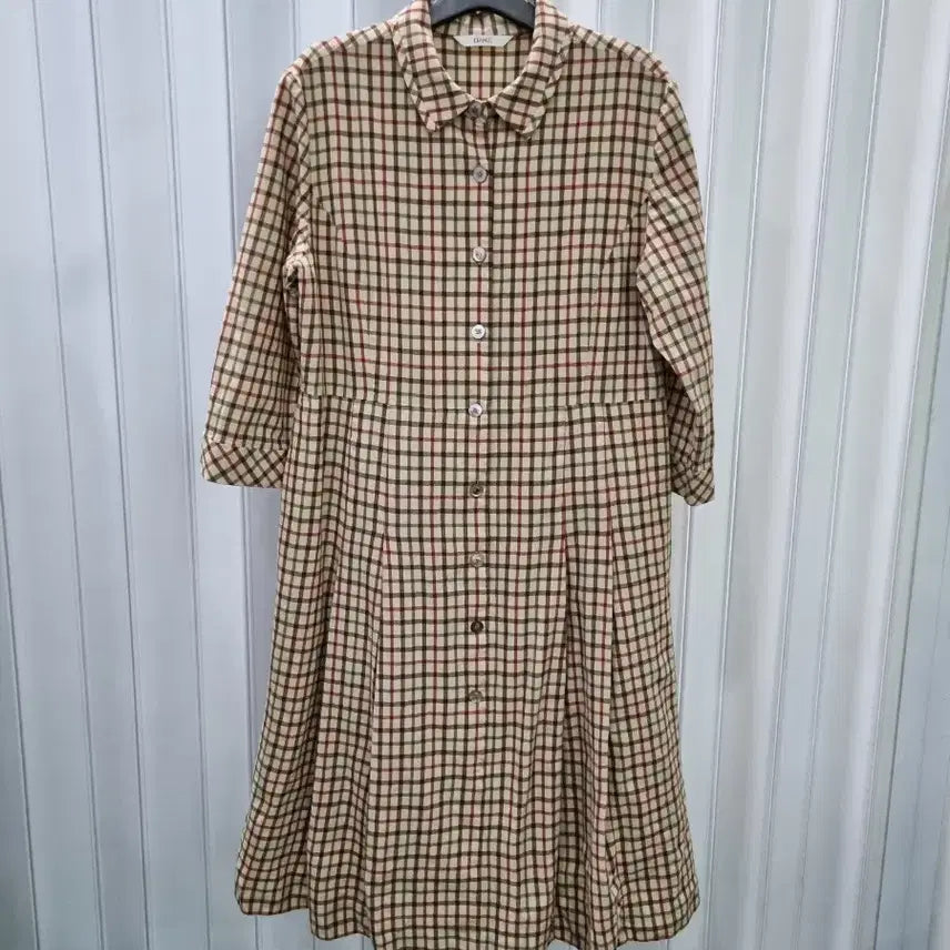 [BUNJANG] Daks Check Pattern Long Dress / 닥스 체크 패턴 롱 원피스
