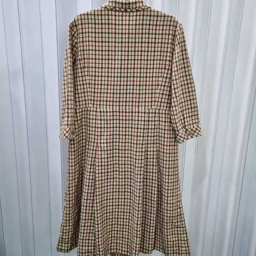 [BUNJANG] Daks Check Pattern Long Dress / 닥스 체크 패턴 롱 원피스