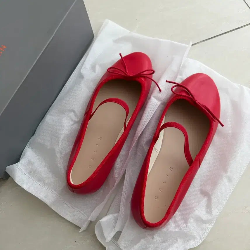 [BUNJANG] Calaluna Ballerina Flats Red Size 255 / 꺌량 발레리나 플랫슈즈 레드 255