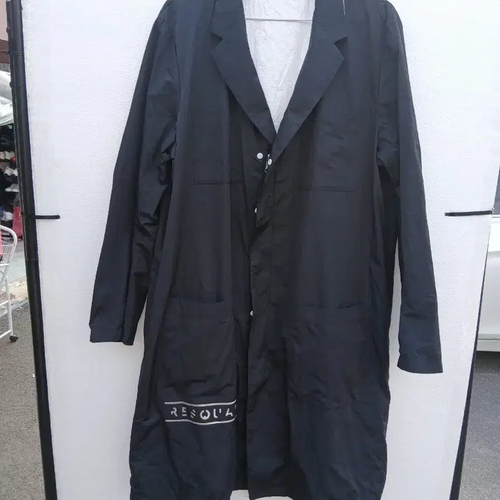[BUNJANG] RESQUAD Reversible Rain Coat Black / RESQUAD블랙 양면 레인 코트