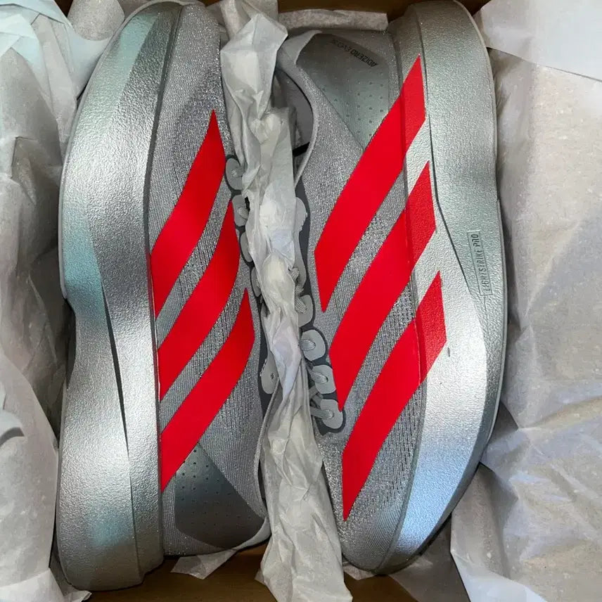 [BUNJANG] Adidas Adizero Evo Speed Silver/Red / 아디다스 아디제로 에보 스피드 실버/레드
