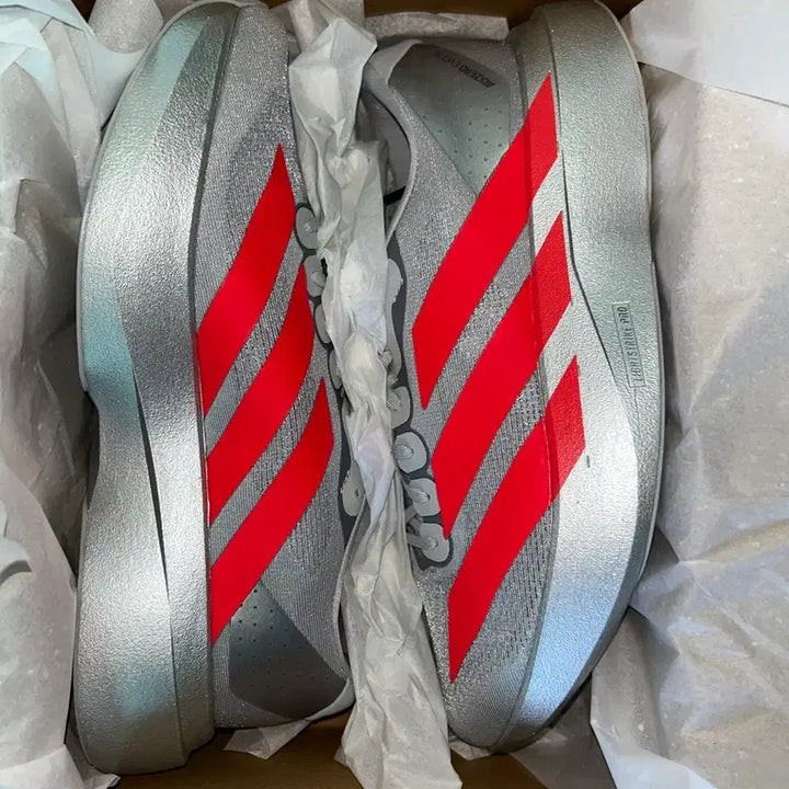 [BUNJANG] Adidas Adizero Evo Speed Silver/Red / 아디다스 아디제로 에보 스피드 실버/레드