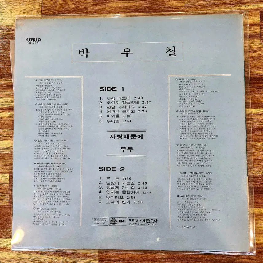 [BUNJANG] Park Woo-chul LP (Mint Condition) / 박우철 LP / MINT