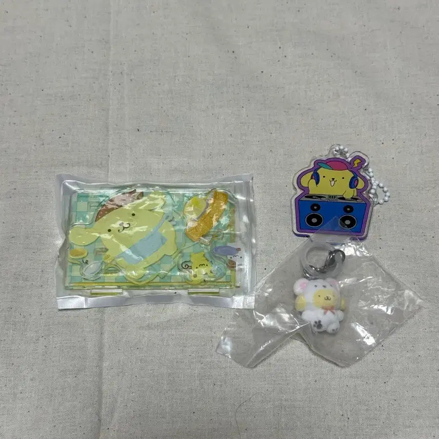 [BUNJANG] Sanrio Pompompurin Acrylic Keyring Set / 산리오 폼폼푸린 아크릴 키링 세트