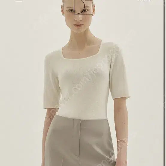 [BUNJANG] sie Soft Square Neck Top Mint / 시에(sie)소프트 스퀘어넥 민트(free)