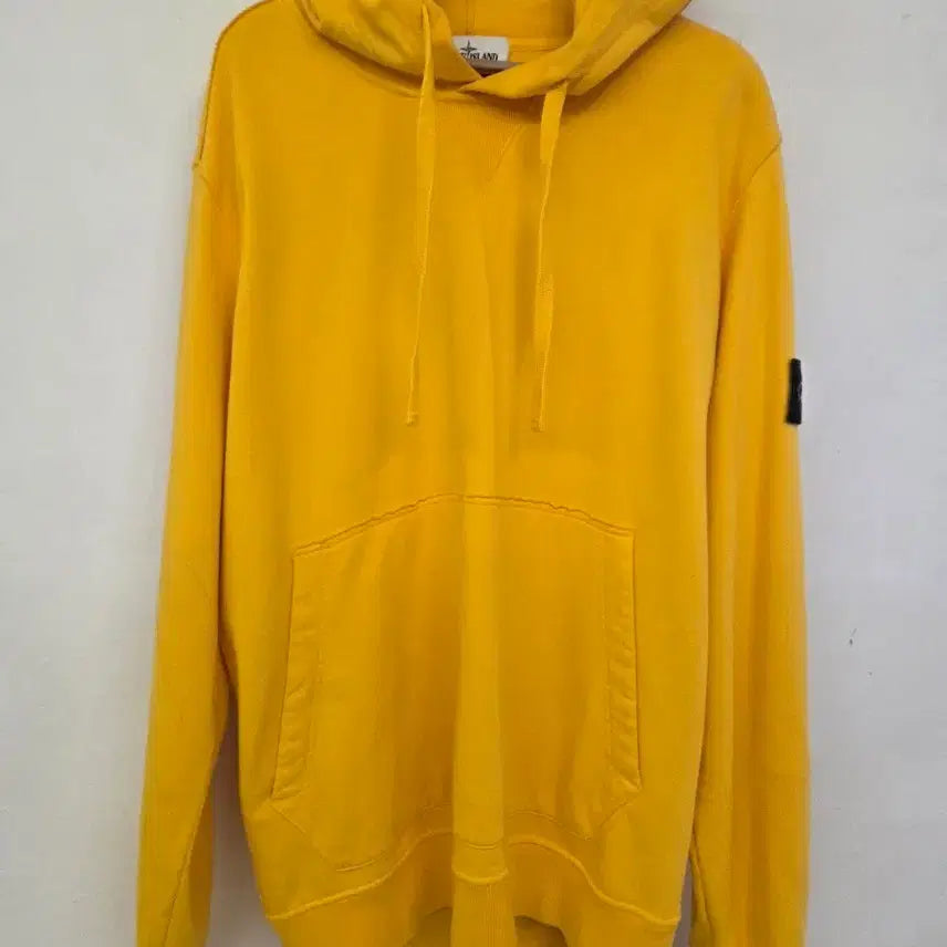 [BUNJANG] Stone Island Yellow Hoodie XXL / 스톤아일랜드 노란 후드티