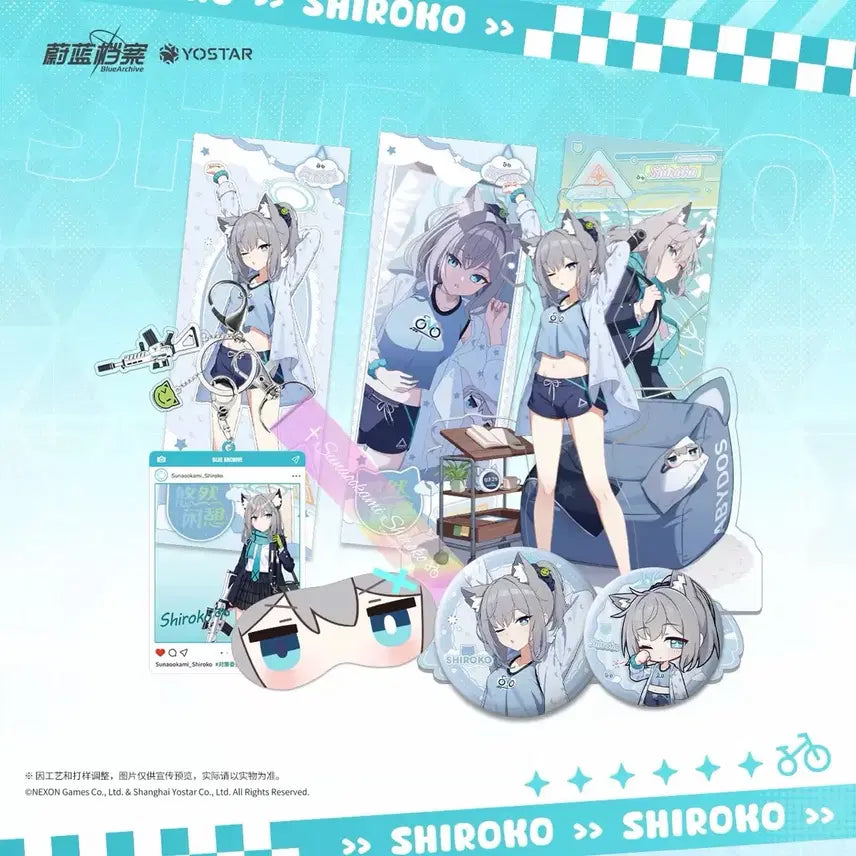 [BUNJANG] Blue Archive Official Pajamas Siroko Goods Set / [예약공구] 블루아카이브 공식 파자마 시로코 굿즈 세트
