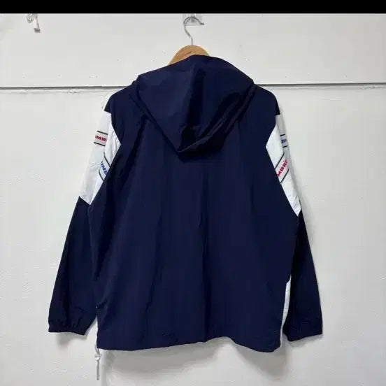 [BUNJANG] Umbro Navy/White Anorak Hoodie Windbreaker M / 엄브로 네이비/화이트 아노락 후드 바람막이 M
