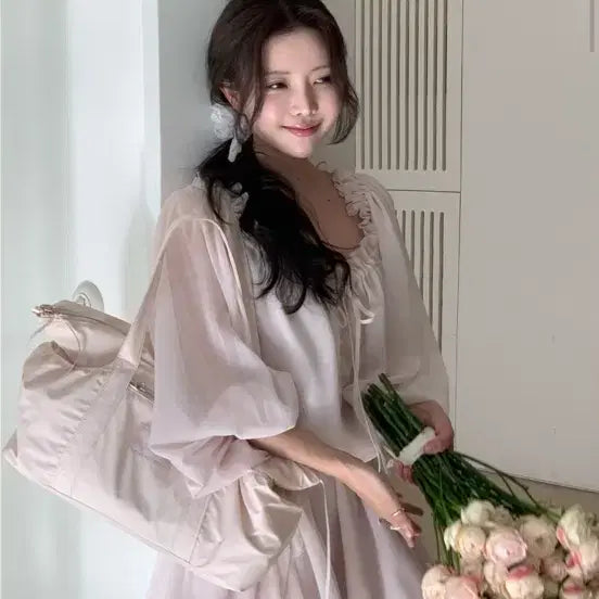 [BUNJANG] Finetulle Chiffon Mini Dress / 피네 쉬폰 원피스