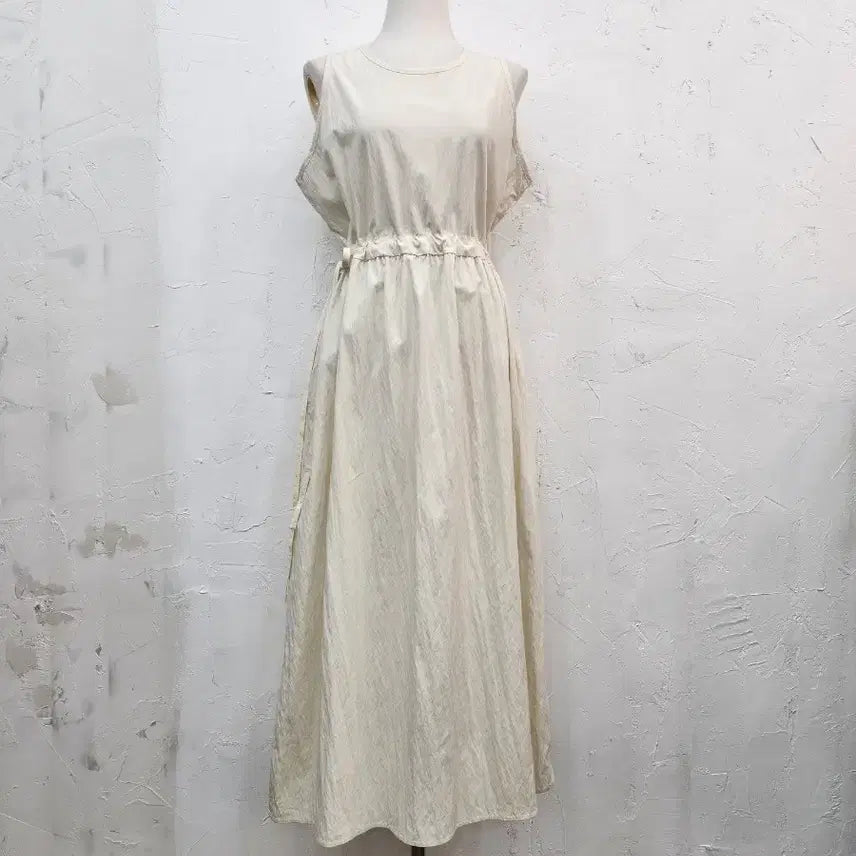 [BUNJANG] Ivory String Long Dress / 아이보리색 끈 원피스 롱 기장