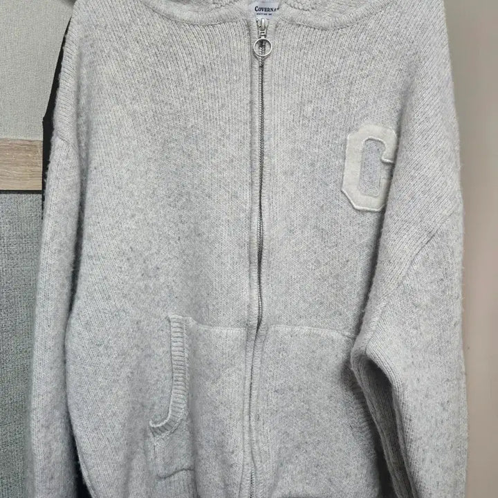 [BUNJANG] Carhartt WIP C Logo Knit Hooded Zip-Up / 커버낫 C 로고 니트 후드 집업