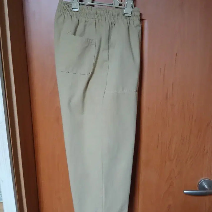 [BUNJANG] Beige Cotton Pants with Elastic Waistband / 베이지색 면바지 (허리밴딩)