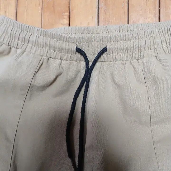 [BUNJANG] Beige Cotton Pants with Elastic Waistband / 베이지색 면바지 (허리밴딩)