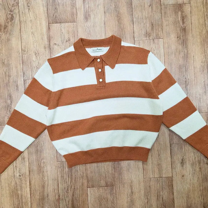 [BUNJANG] VANONE ATELIER Rugby Collar Knit Free Size / 반원아틀리에(VANONE ATELIER) 럭비 카라니트 프리사이즈 새상품