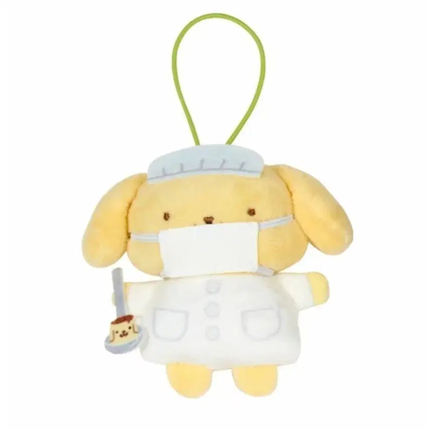 [BUNJANG] Sanrio School Collection 30th Anniversary Pom Pom Purin Plush Doll / 산리오 스쿨 학교 컬렉션 급식 당번 30주년마스코트 폼폼푸린 누이 인형