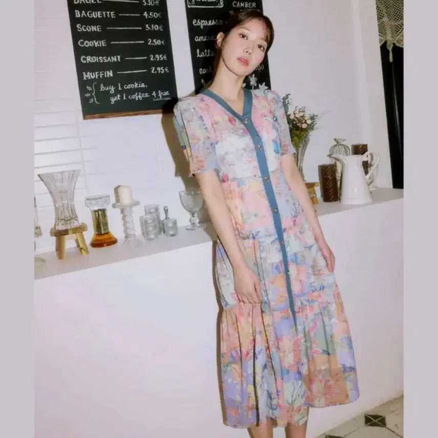 [BUNJANG] BESTI BELLI Chiffon Dress Size 66 / 베스띠벨리 쉬폰 원피스 66