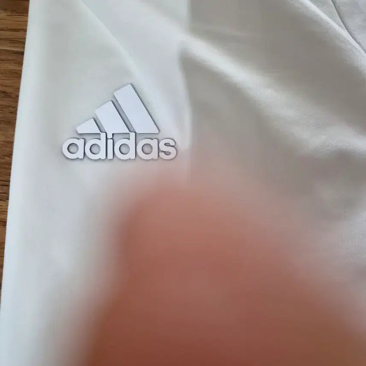 [BUNJANG] Adidas White 3-Stripes Short Sleeve Polo T-Shirt Size 100 / 아디다스 흰색 삼선 반팔 폴로티셔츠 100