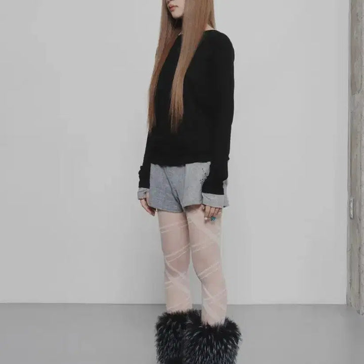 [BUNJANG] Dainnit Smooth Stud Short Pants Grey / 다이닛 SMOOTH STUD SHORT PANTS 그레이