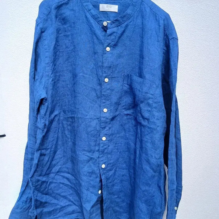 [BUNJANG] Uniqlo Linen Shirt Blue / 유니클로 린넨 셔츠 남방 블루