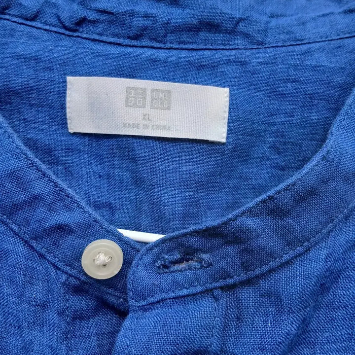 [BUNJANG] Uniqlo Linen Shirt Blue / 유니클로 린넨 셔츠 남방 블루
