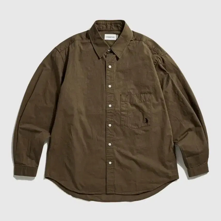[BUNJANG] Espionage Cotton Shirt XL Deep Brown / 에스피오나지 코튼 셔츠 xl