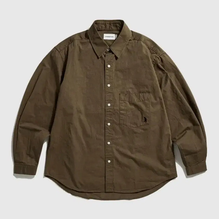 [BUNJANG] Espionage Cotton Shirt XL Deep Brown / 에스피오나지 코튼 셔츠 xl