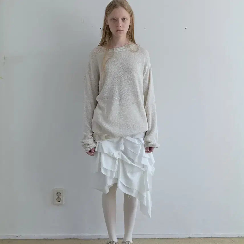 [BUNJANG] Nothing Everything Ruffle Midi Skirt / 새제품) 낫띵에브리띵 러플 미디 스커트 02