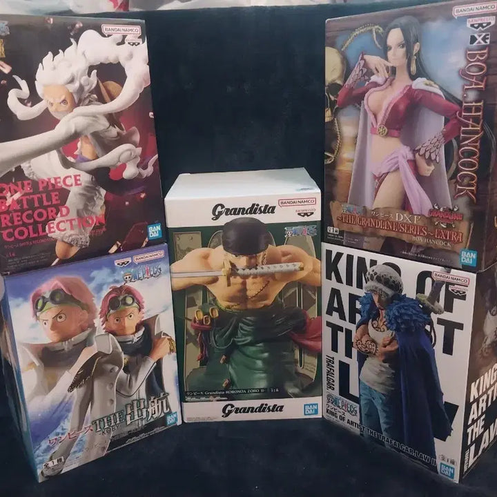 [BUNJANG] One Piece Grandista, Battle Record Collection Figures Bundle Set (Luffy, Zoro, Law, Boa Hancock) / 원피스 조로와 친구들 피규어 (루피/조로/로우/보아핸콕)세트일괄판매