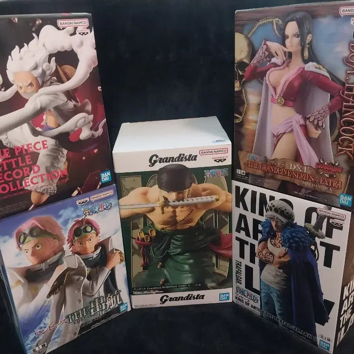[BUNJANG] One Piece Grandista, Battle Record Collection Figures Bundle Set (Luffy, Zoro, Law, Boa Hancock) / 원피스 조로와 친구들 피규어 (루피/조로/로우/보아핸콕)세트일괄판매