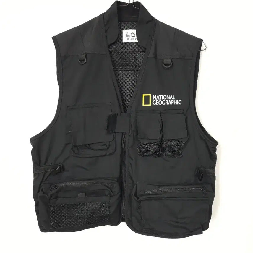 [BUNJANG] National Black Multi-Pocket Vest L / 내셔널 블랙 멀티 포켓 조끼 100 L