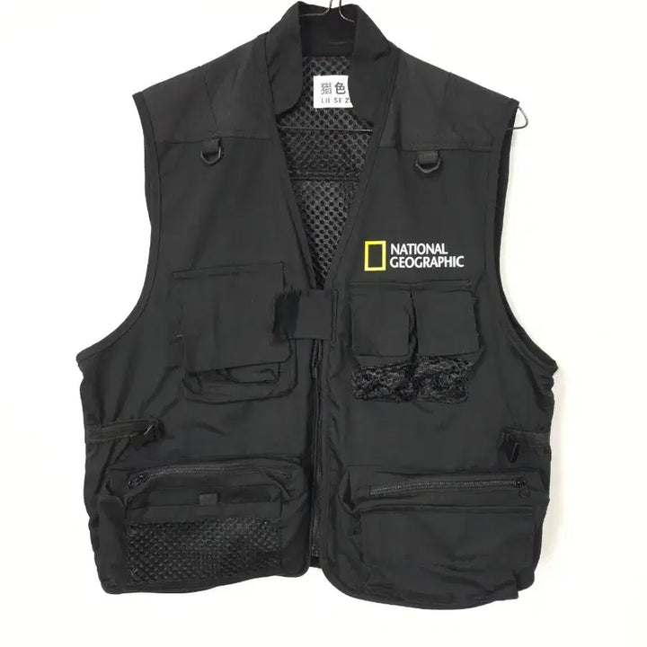 [BUNJANG] National Black Multi-Pocket Vest L / 내셔널 블랙 멀티 포켓 조끼 100 L