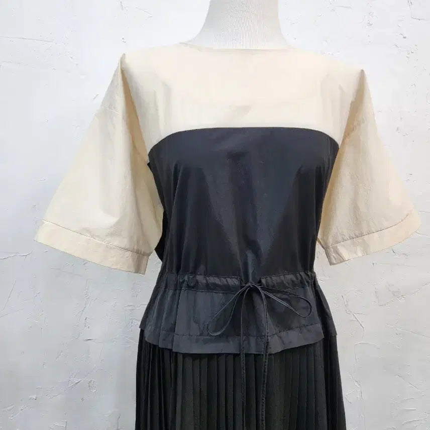 [BUNJANG] Black Pleated Long Dress / 블랙 플리츠 롱 원피스