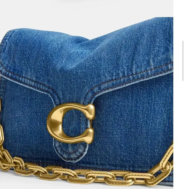 [BUNJANG] Coach Chain Tabby Shoulder Bag Deep Blue Denim / 코치 체인 태비 숄더백 [네이버가격 : 89만원]