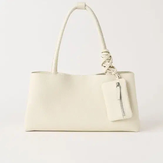 [BUNJANG] Ring Seoul Cow Leather Wide Shoulder Bag - Cream / 링서울 cow leather wide shoulder bag-cream