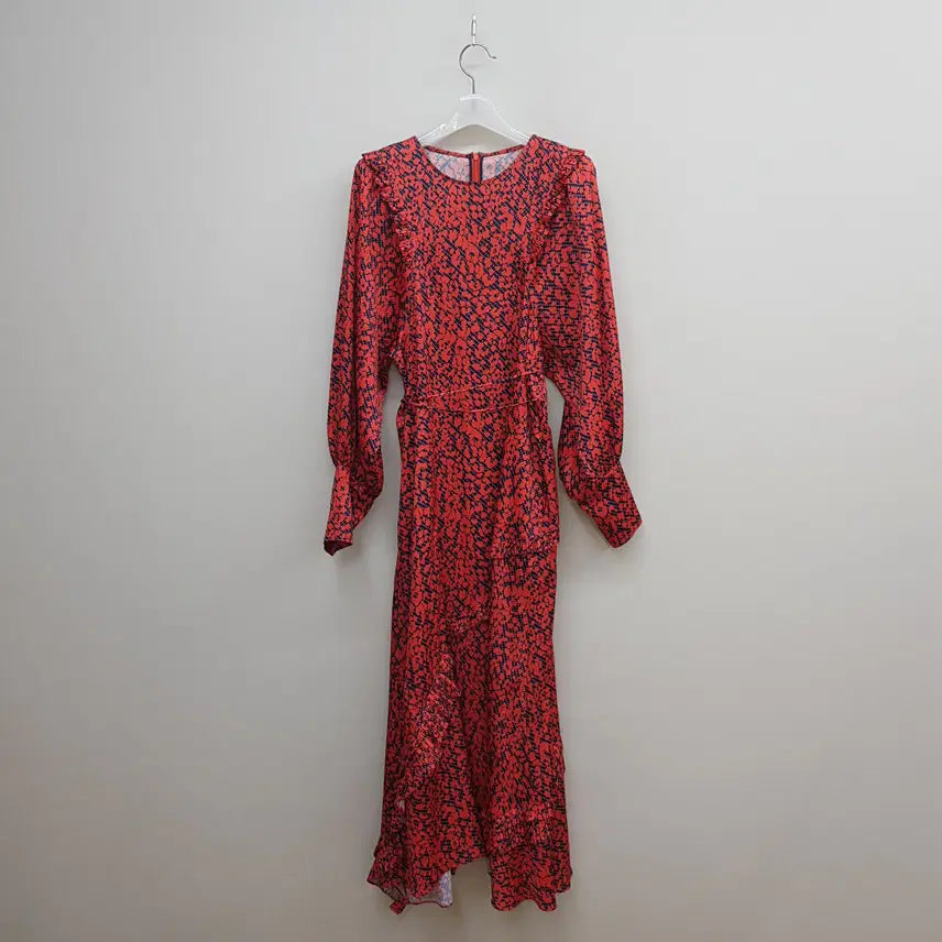 [BUNJANG] System Floral Pattern Long Dress Size S / 한섬 시스템 플로럴 패턴 롱 원피스 S사이즈