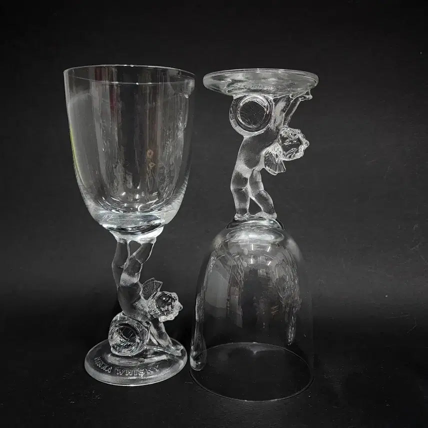 [BUNJANG] Nikka Whiskey 50th Anniversary Angel Goblet Wine Glass / 개당가/천사 고블렛/일본 Nikka(니카) 위스키 50주년 기념 와인잔
