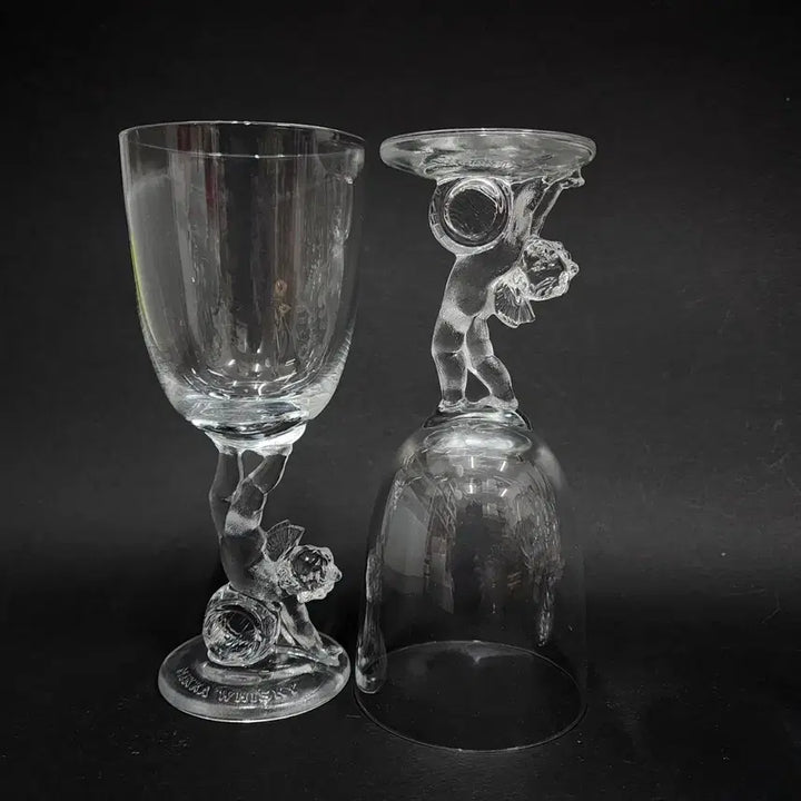 [BUNJANG] Nikka Whiskey 50th Anniversary Angel Goblet Wine Glass / 개당가/천사 고블렛/일본 Nikka(니카) 위스키 50주년 기념 와인잔