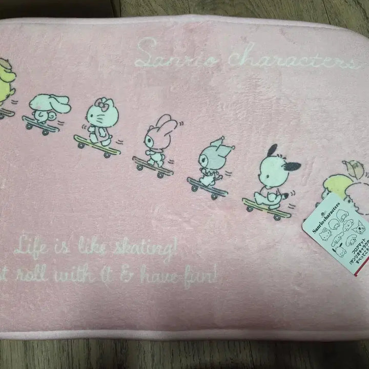 [BUNJANG] Sanrio Characters Pink Welcome Mat / 새상품:)산리오 캐릭터 핑크 발매트