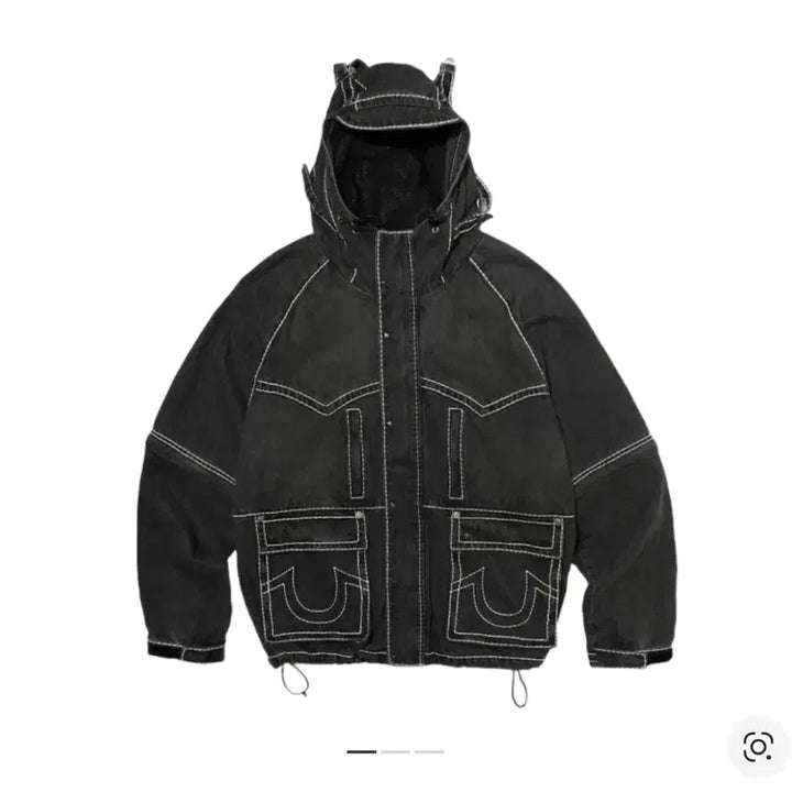 [BUNJANG] True Religion x Fetch Separate Hooded Jacket Black L / 트루릴리젼 x 페치 세퍼레이트 후드 자켓 블랙 L