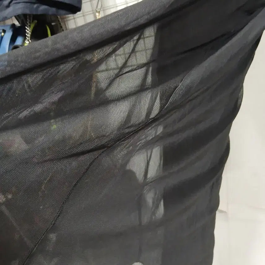 [BUNJANG] Black See-through Layered Midi Dress / 블랙 시스루 레이어드 원피스