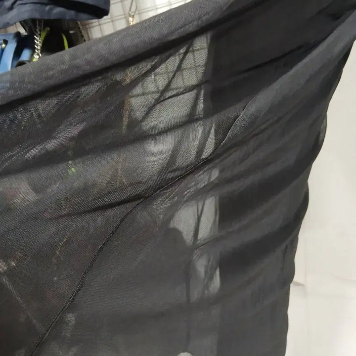 [BUNJANG] Black See-through Layered Midi Dress / 블랙 시스루 레이어드 원피스