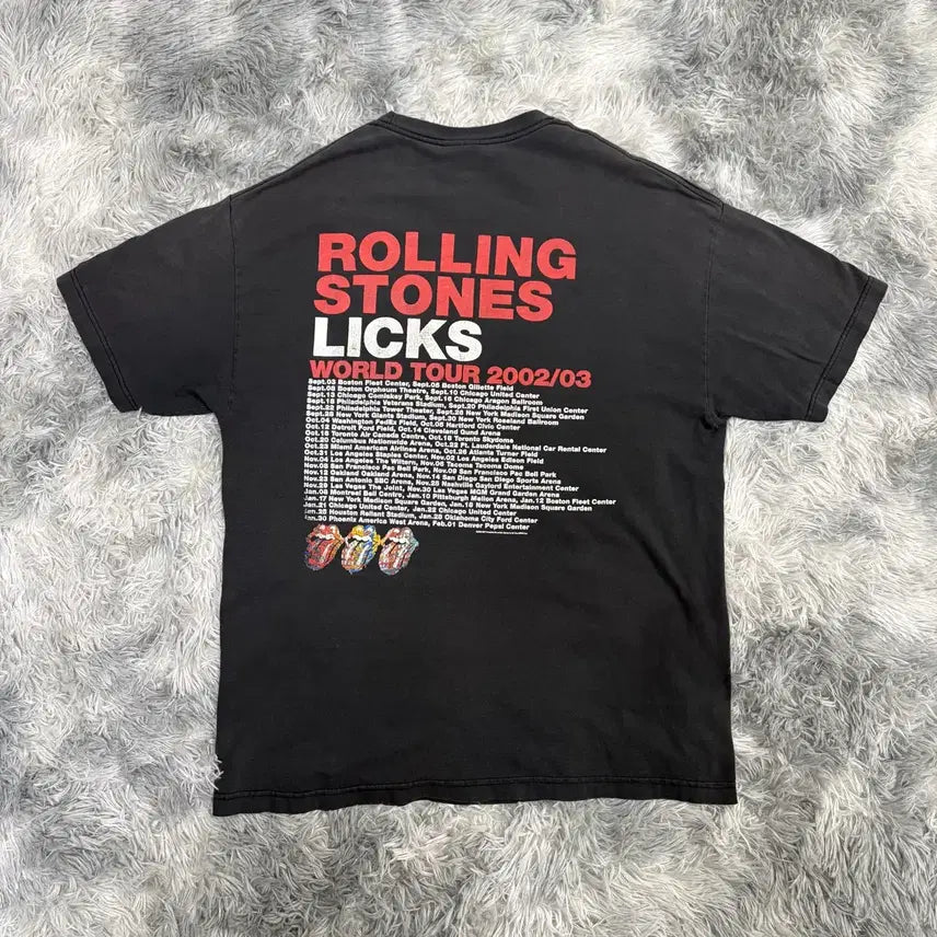 [BUNJANG] Vintage Rolling Stones Licks Band T-Shirt XL / [XL] 빈티지 롤링스톤즈 Licks 티셔츠 faded 밴드티