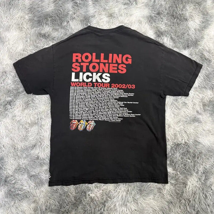 [BUNJANG] Vintage Rolling Stones Licks Band T-Shirt XL / [XL] 빈티지 롤링스톤즈 Licks 티셔츠 faded 밴드티