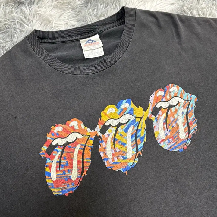 [BUNJANG] Vintage Rolling Stones Licks Band T-Shirt XL / [XL] 빈티지 롤링스톤즈 Licks 티셔츠 faded 밴드티