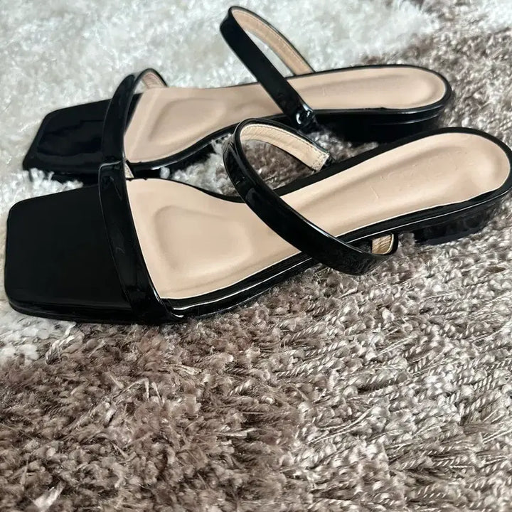 [BUNJANG] Sappun Black Sandals (Size 245) / Sappun 뮬 슬리퍼 245(새상품)