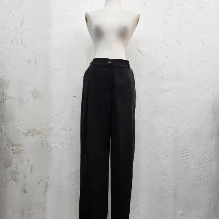 [BUNJANG] Black Wide Leg Slacks - Women&