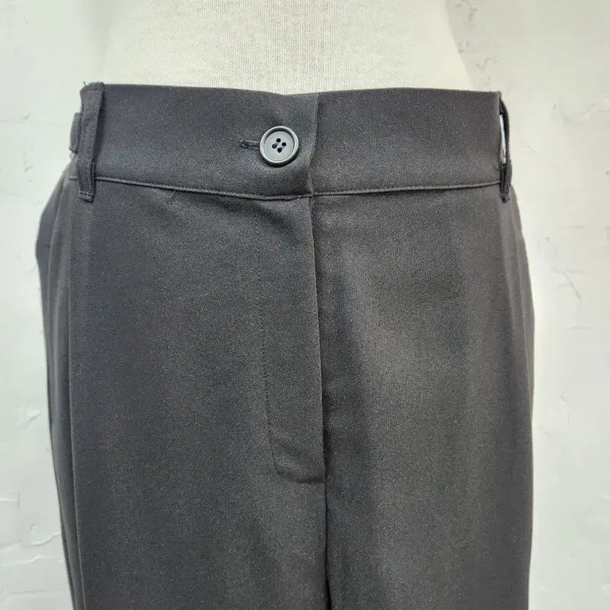 [BUNJANG] Black Wide Leg Slacks - Women&