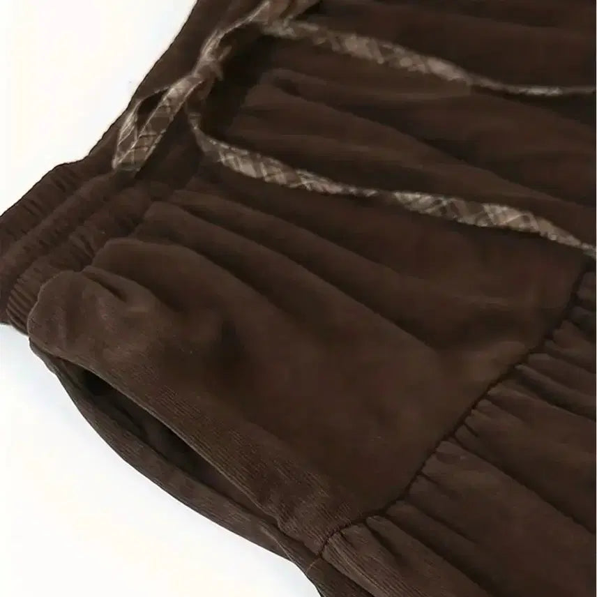 [BUNJANG] Pleated Long Skirt Brown Mori Girl / 플리츠 롱스커트 브라운 모리걸
