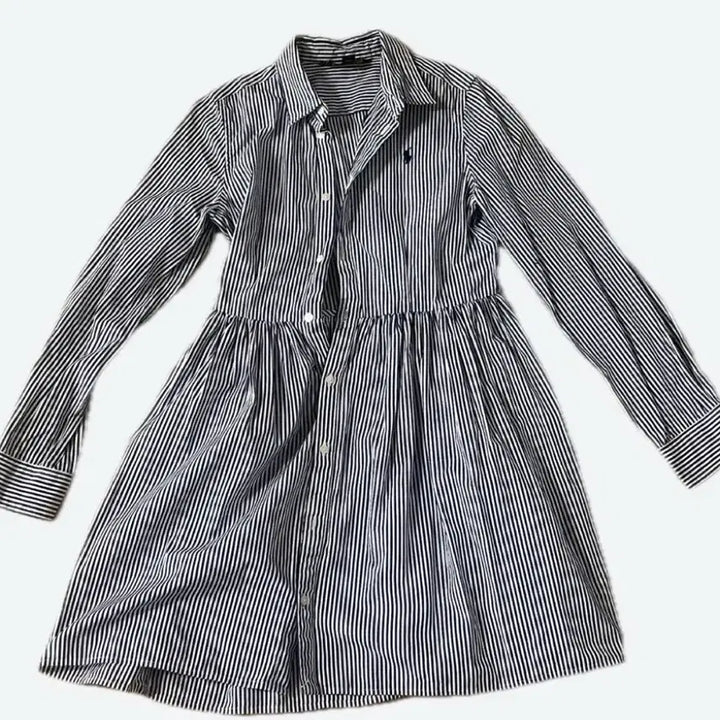 [BUNJANG] Polo Ralph Lauren Striped Shirt Dress / (정품)폴로 랄프로렌 스트라이프 셔츠 원피스 (새상품)