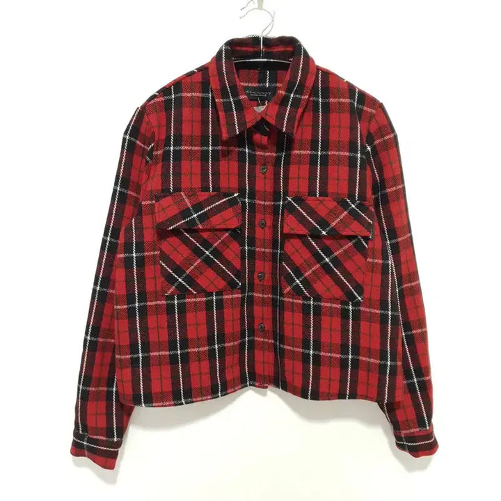[BUNJANG] Check Crop Shirt &amp; Skirt Two-Piece Set / 체크 크롭 남방 &amp; 스커트 투피스 S_I3354